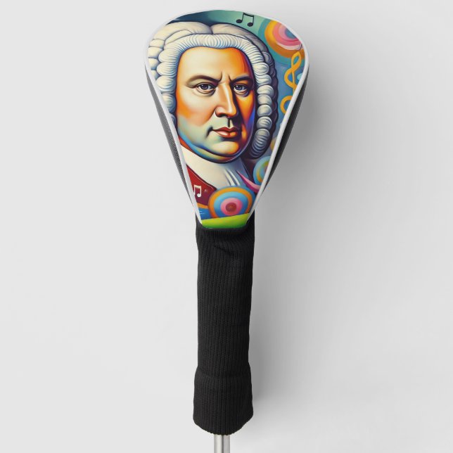 Johann Sebastian Bach Portrait Golf Headcover (Vorderseite)