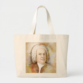 Johann Sebastian Bach Portrait in Beige Jumbo Stoffbeutel