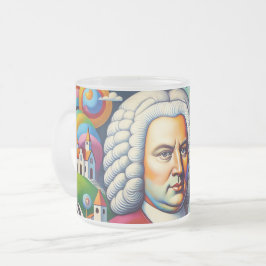 Johann Sebastian Bach: Portrait in einem modernen Mattglastasse