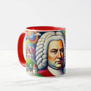 Johann Sebastian Bach: Portrait in einem modernen  Tasse