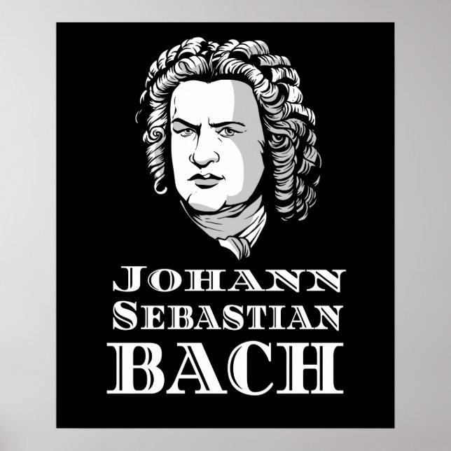 Johann Sebastian Bach Portrait Poster (Vorne)