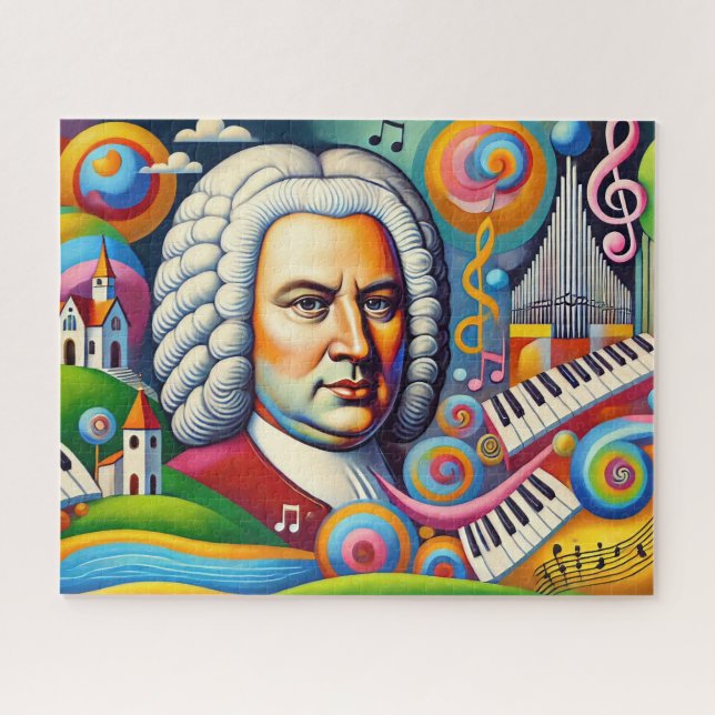 Johann Sebastian Bach Portrait Puzzle (Horizontal)