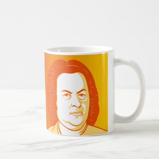 Johann Sebastian Bach Portraits Kaffeetasse (Rechts)