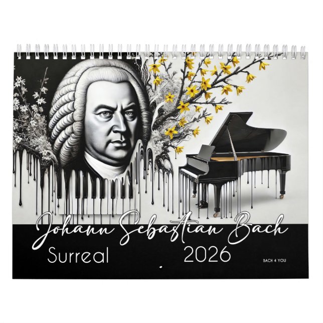 Johann Sebastian Bach Portraits: Surreal 2026 Kalender (Titelbild)