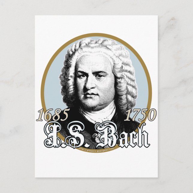 Johann Sebastian Bach Postkarte (Vorderseite)