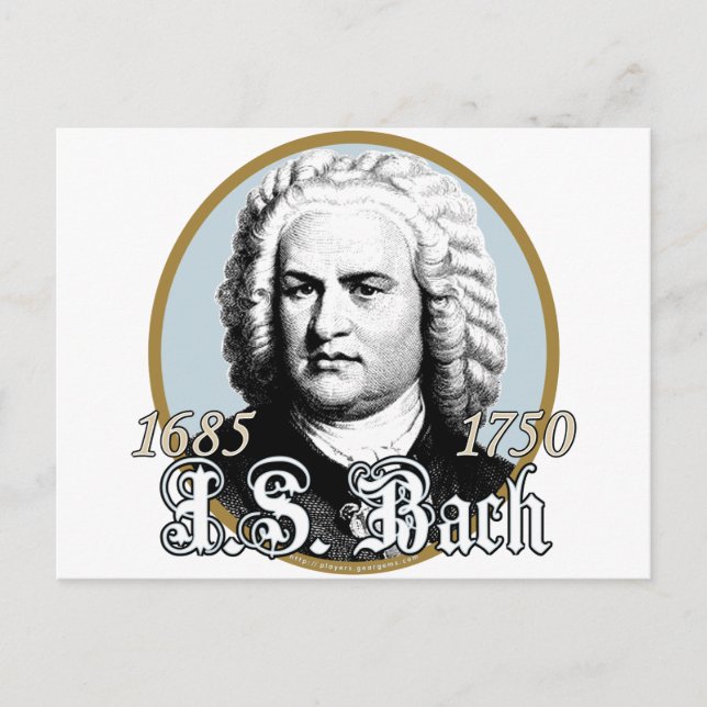Johann Sebastian Bach Postkarte (Vorderseite)