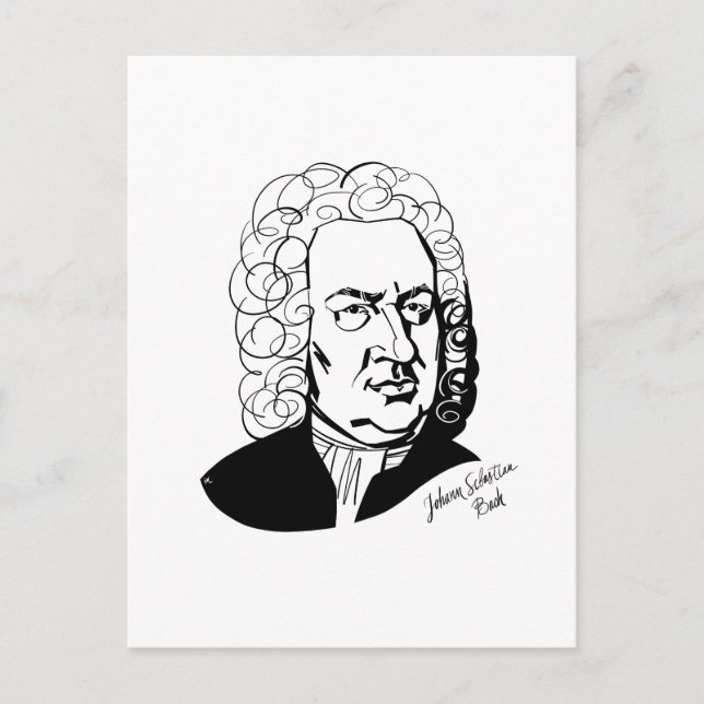 Johann Sebastian Bach Postkarte (Vorderseite)