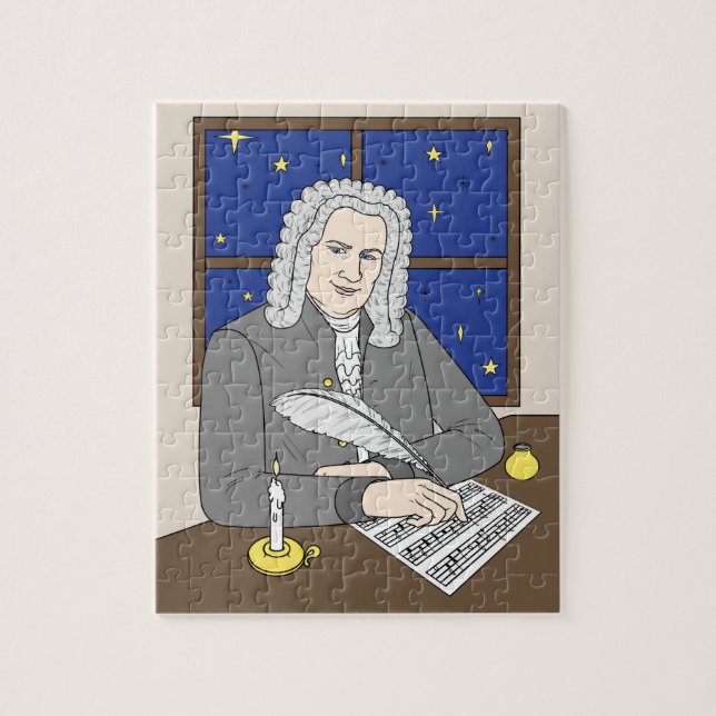 Johann Sebastian Bach Puzzle für Kinder (Vertikal)