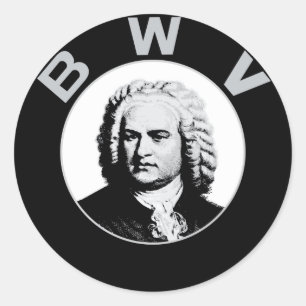 Johann Sebastian Bach Runder Aufkleber