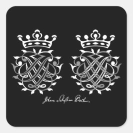 Johann Sebastian Bach Siegel Quadratischer Aufkleber