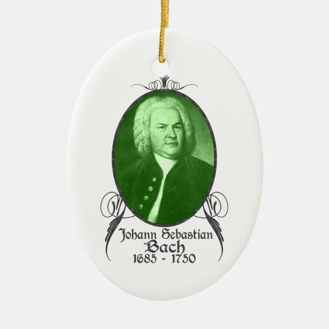 Johann Sebastian Bach-Verzierung Keramik Ornament (Vorne)
