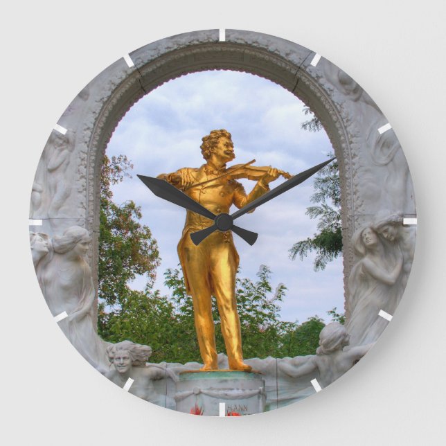 Johann Strauß Große Wanduhr (Vorderseite)