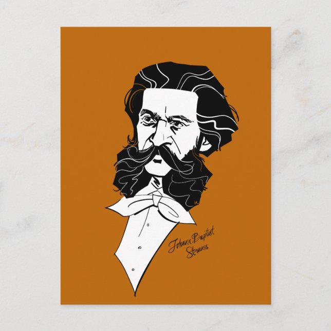 Johann Strauß Jr. Postkarte (Vorderseite)