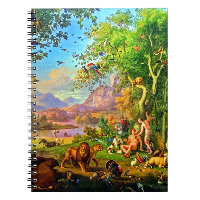 Johann Wenzel Peter Adam und Eve in Garden von Ede Notizblock (Vorderseite)