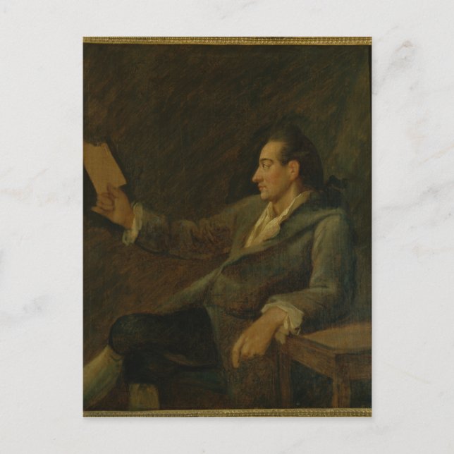 Johann Wolfgang von Goethe, 1775 Postkarte (Vorderseite)