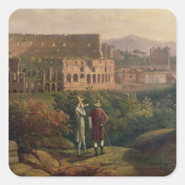 Johann Wolfgang von Goethe Besuchen Quadratischer Aufkleber (Vorderseite)
