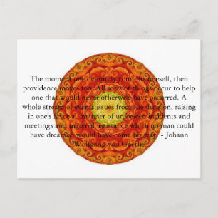 Johann Wolfgang von Goethe QUOTATION Einladungspostkarte