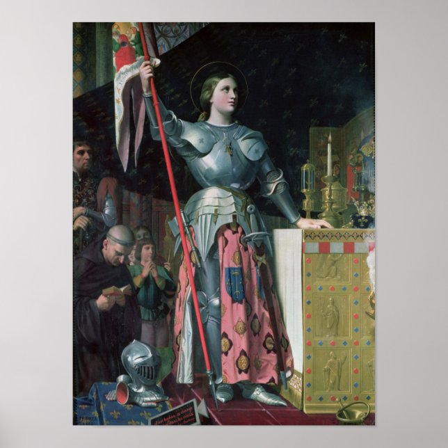 Johanna von Arc bei der Krönung von König Charles Poster (Vorne)