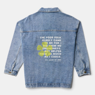 Johanna von Orléans half den armen Leuten Jeansjacke