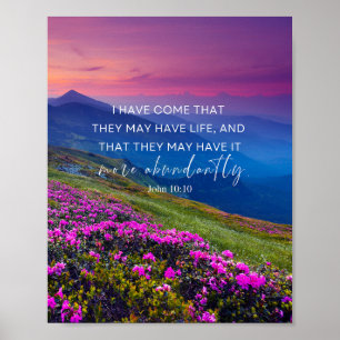 Johannes 10:10 Ich bin gekommen, damit sie das Leb Poster
