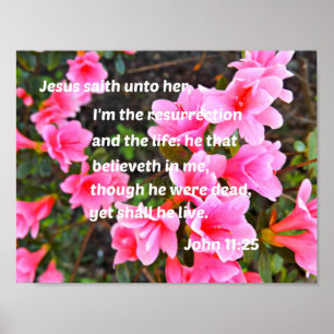 Johannes 11:25 Jesus spricht zu ihr, ich bin der Poster