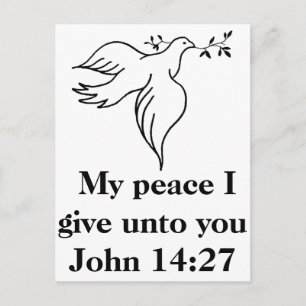 Johannes 14:27 Christentum Taube Vogel Flügel Flug Postkarte