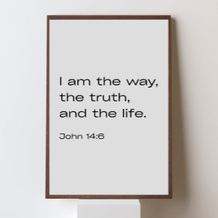 Johannes 14:6 – Minimalistischer Bibelvers Poster