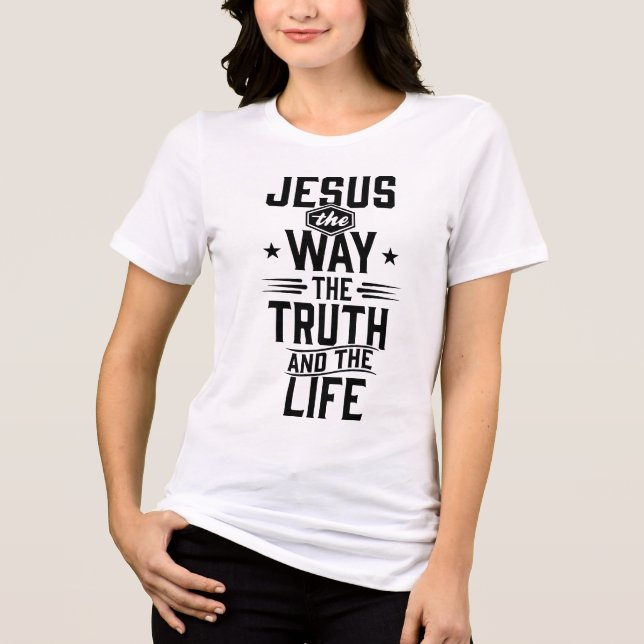 Johannes 14:6 Tri-Blend shirt (Vorderseite)