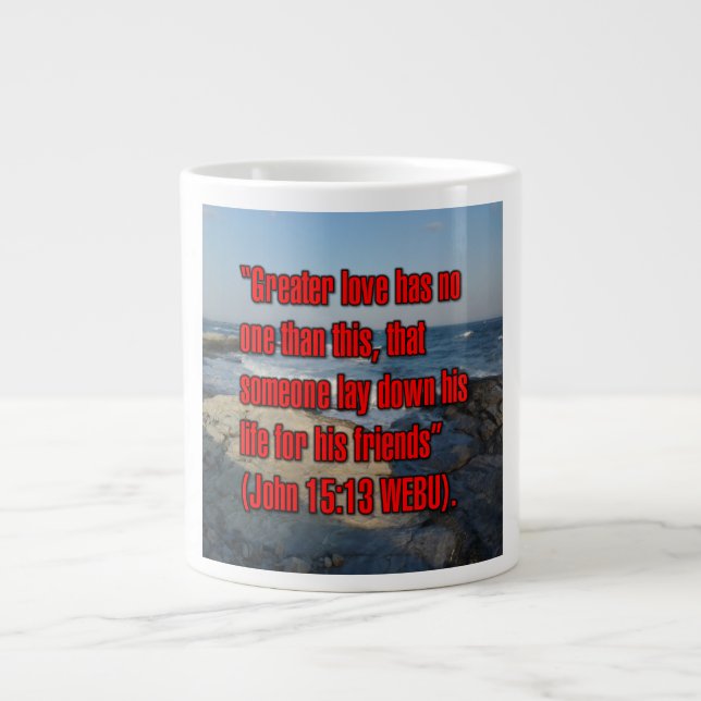 Johannes 15:13 WEBU Tasse (Vorderseite)