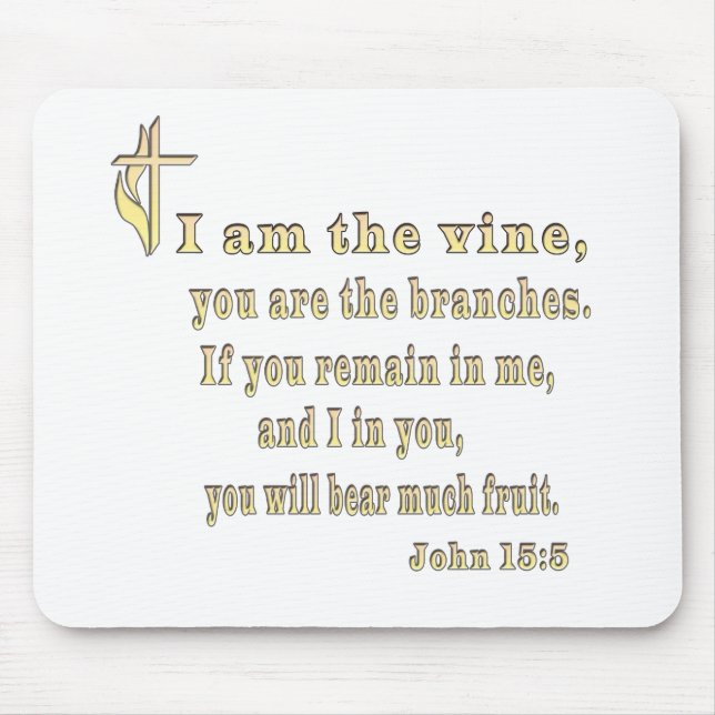 Johannes 15:5  mousepad (Vorne)