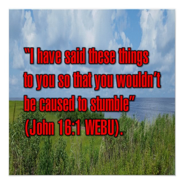 Johannes 16:1 WEBU Poster (Vorderseite)