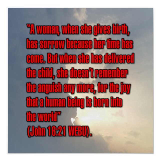 Johannes 16:21 WEBU Poster (Vorderseite)