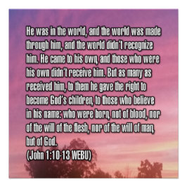 Johannes 1:10-13 WEBU Poster