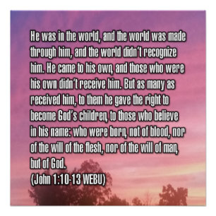 Johannes 1:10-13 WEBU Poster