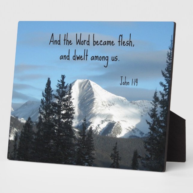 Johannes 1:14 Und das Wort wurde Fleisch.. Fotoplatte (Seite)