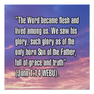 Johannes 1:14 WEBU Poster