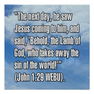 Johannes 1:29 WEBU Poster