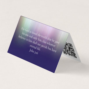 Johannes 3:16 Benutzerdefinierte moderne QR-Code-K Visitenkarten