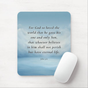 Johannes 3:16 Bibelvers Bild Mousepad