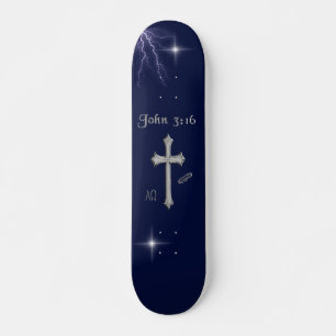 Johannes 3,16 Bibelvers Skateboard