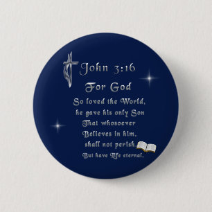 Johannes 3:16 button