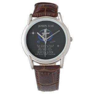 Johannes 3,16 Christ Armbanduhr