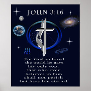 Johannes 3:16 Christ Poster