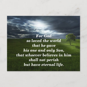 Johannes 3:16 Denn also hat Gott geliebt; Weg zum  Postkarte
