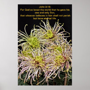 Johannes 3:16 Denn so liebte Gott die Welt Poster