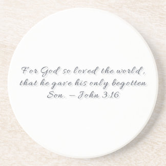 Johannes 3:16, Geschenk-Sandstein-Getränkeunterset Getränkeuntersetzer