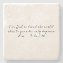 Johannes 3,16, Geschenk Untersetzer