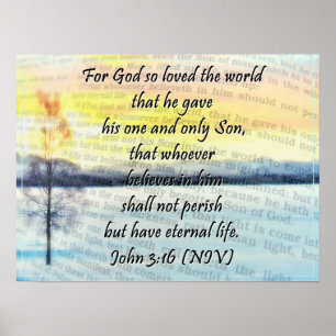 Johannes 3:16 großes Poster