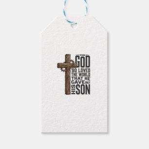 Johannes 3_16 Kreuz Vintage-Gravur Christliches De Geschenkanhänger
