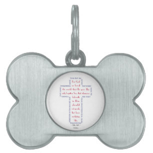 Johannes 3:16 Rot-Weiß-Blaues Kreuz Tiermarke